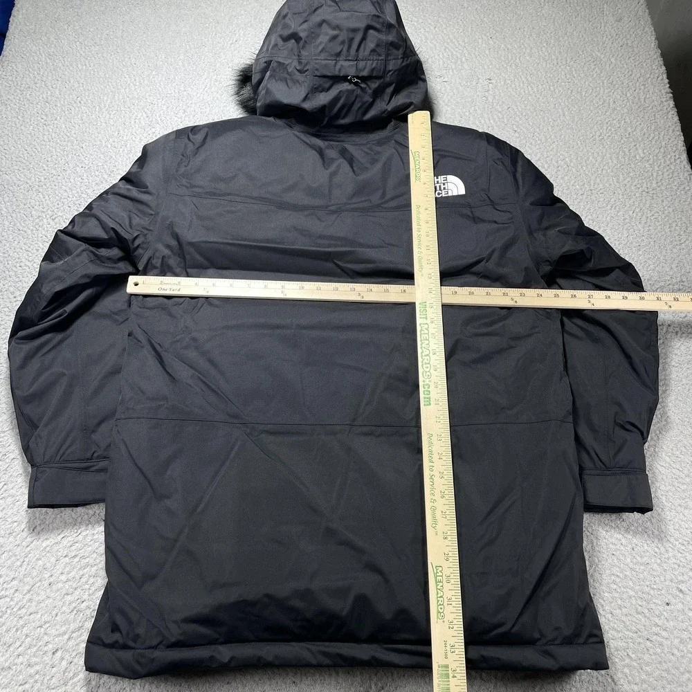 The North Face Coat Mens‎ Large Black Bedford Down Parka DryVent Faux Fur Hood